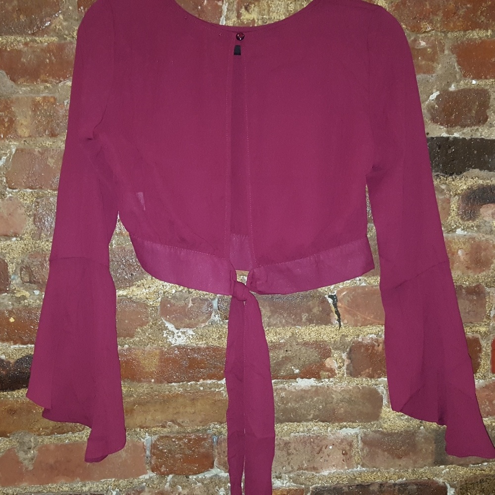 Cropped Red Blouse - Picture 2 of 2